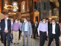 Bakan Ersoy Ve Diyanet İşleri Başkanı Erbaş, Ayasofya Camii’nde İncelemelerde Bulundu