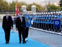 Cumhurbaşkanı Erdoğan, Ersin Tatar’ı Resmi Tören İle Karşıladı