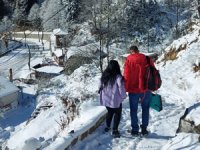 Rize'de Kar Yağışı Etkili Oluyor