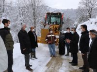 Başkan Türüt, Köy Köy Dolaşıp Karla Mücadele Çalışmalarını Yerinde Takip Etti