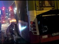 Pendik’te Otobüsün Motor Kısmında Yangın Çıktı