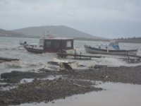 Ayvalık’ta Şiddetli Yağış Ve Lodos Hayatı Olumsuz Etkiledi