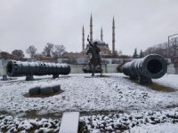 Edirne Güne Beyaz Örtü İle Uyandı