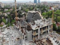 İnşaatı Devam Eden Levent Cami Drone İle Havadan Görüntülendi