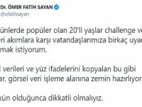 Ulaştırma Ve Altyapı Bakan Yardımcısı Sayan’dan 20’li Yaşlar Challenge’a Karşı Uyarı