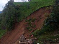 Rize'de Çay Bahçesinde Heyelan Meydana Geldi