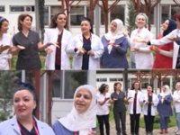 Trabzon'da hemşire ve ebelerin seslendirdiği yöresel şarkılara klip çekildi