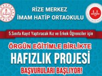 RİHO Hafızlık Sınıflarına Öğrenci Müracaatları Başladı