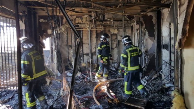 Madrid’de 20 Katlı Binada Korkutan Yangın