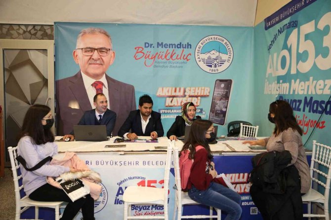 buyuksehir alo 153 ve beyaz masa 4 kayseri kitap fuari nda