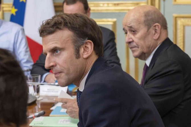 Fransa Cumhurbaşkanı Macron İle Abd Dışişleri Bakanı Blinken Bir Araya Geldi
