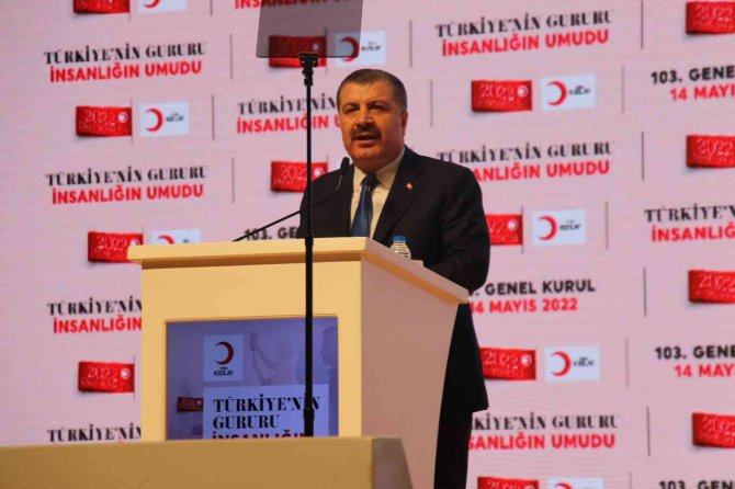 Sağlık Bakanı Fahrettin Koca, Türk Kızılay 103. Genel Kurulu’nda Konuştu