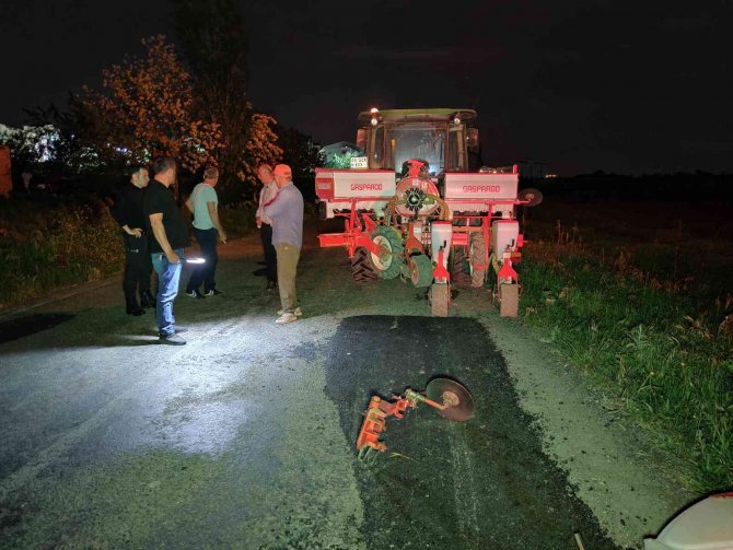 Tekirdağ’da Ticari Araç İle Traktör Çarpıştı: 1 Yaralı