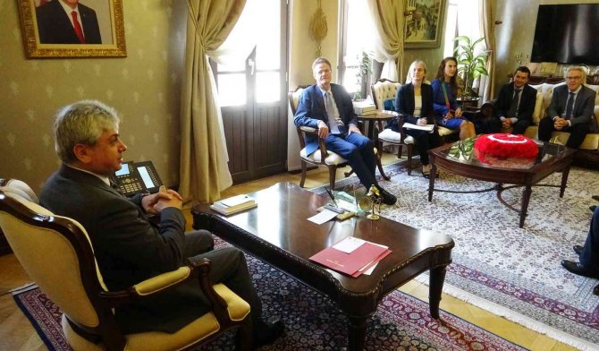 Ab Türkiye Delegasyonu Başkanı Büyükelçi Landrut, Vali Doğan’ı Ziyaret Etti