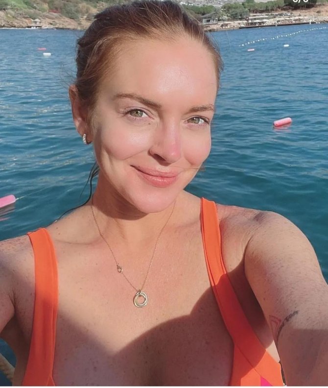 Dünyaca Ünlü Oyuncu Lindsay Lohan Bodrum’da Balayı Yapıyor