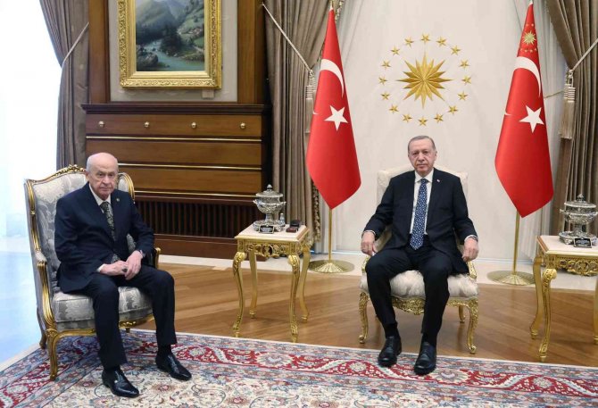 Cumhurbaşkanı Erdoğan, Mhp Lideri Bahçeli’yi Kabul Etti