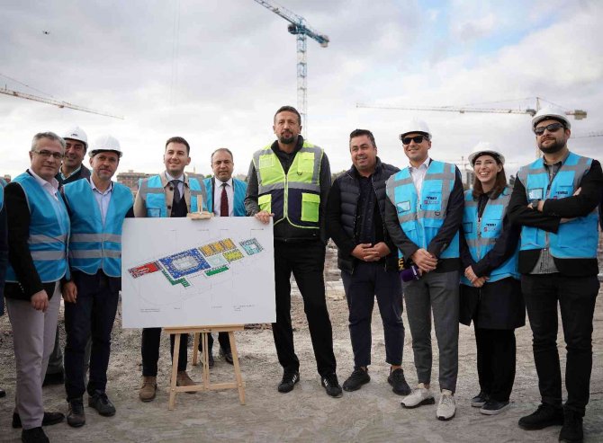 Tbf Başkanı Türkoğlu, Tbf Basketbol Gelişim Merkezi İnşaatında İncelemelerde Bulundu