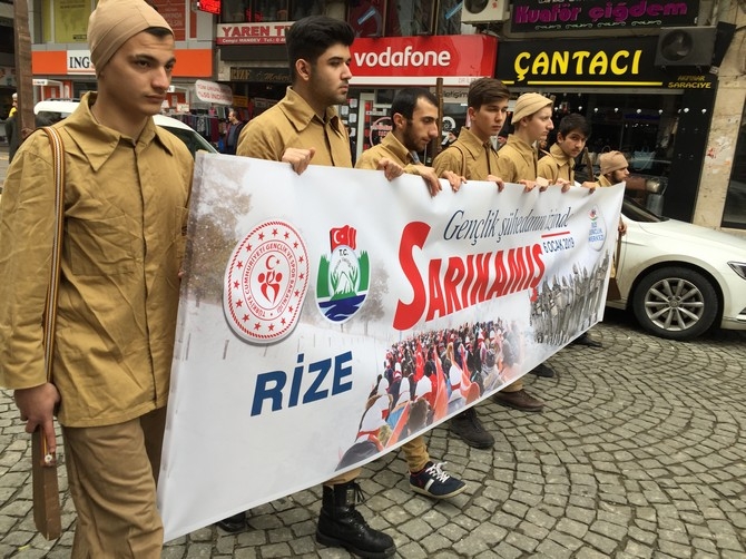 Rize'de Sarıkamış Şehitleri Anma Yürüyüşü Düzenlendi 16