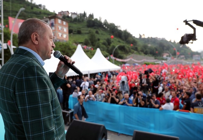 Cumhurbaşkanı Erdoğan Rize'de Toplu Açılış Töreninde 3