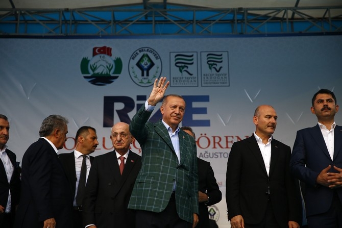 Cumhurbaşkanı Erdoğan Rize'de Toplu Açılış Töreninde 37