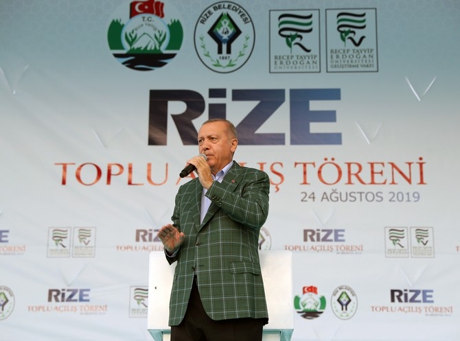 Cumhurbaşkanı Erdoğan Rize'de Toplu Açılış Töreninde 6