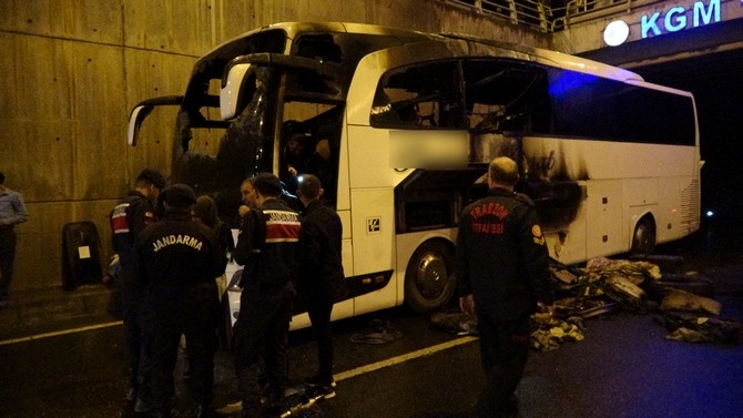 Faciadan dönüldü: Yolcu otobüsünde yangın çıktı 3