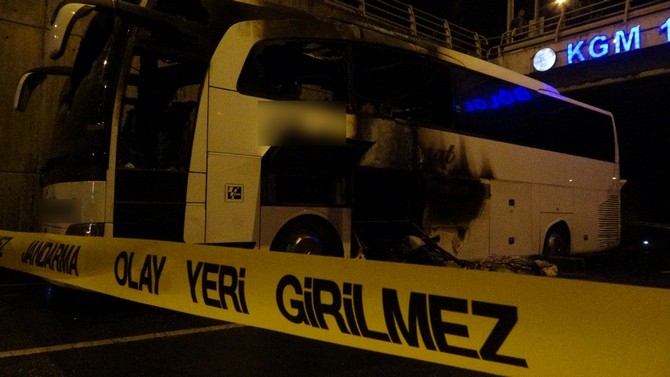 Faciadan dönüldü: Yolcu otobüsünde yangın çıktı 8