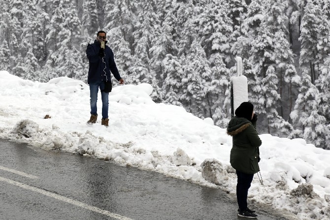 Zigana Dağı'nda kar kalınlığı 15 santimetreyi geçti 6