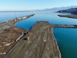 Rize-Artvin Havalimanı inşaatı havadan görüntülendi