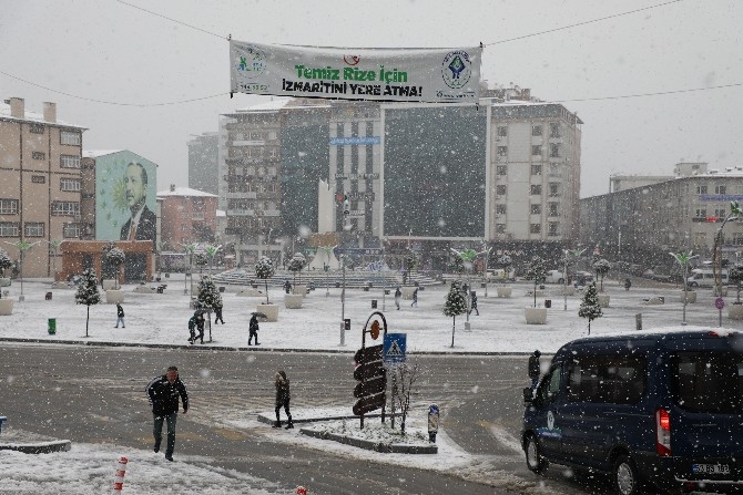 Rize ve Trabzon'da kar yağışı 3