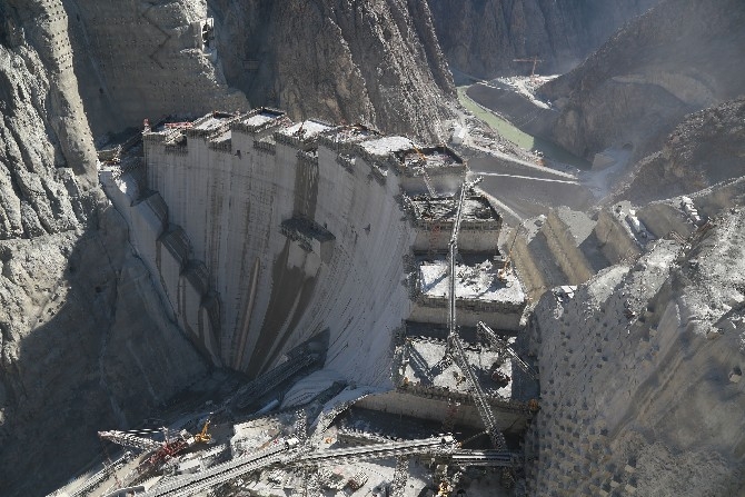 Yusufeli Barajı inşaatında fiziki gerçekleşme oranı yüzde 76'ya ula 19