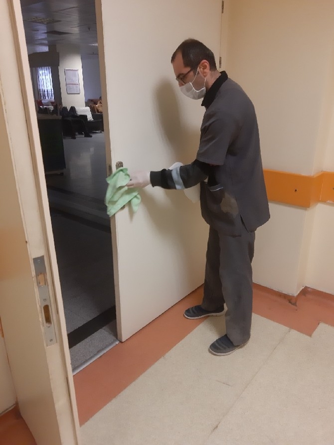Rize'de hastaneler dezenfekte edildi 29