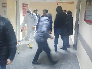 Rize'de hastaneler dezenfekte edildi