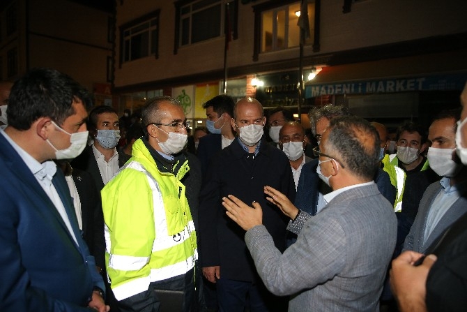 İçişleri Bakanı Soylu, Rize'deki sel bölgesinde incelemede bulundu 5