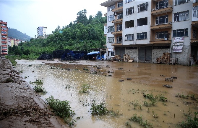Rize'deki şiddetli yağışın ardından hasar tespit, yol açma ve tahli 11