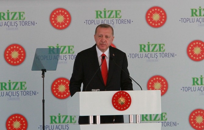 Cumhurbaşkanı Erdoğan Rize'de Toplu Açılış Törenine Katıldı 28
