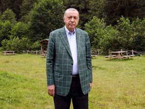 Cumhurbaşkanı Erdoğan Ayder Yaylasında incelemede