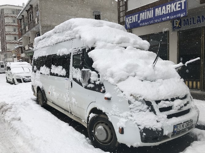 Rize'de kar yağışı 1