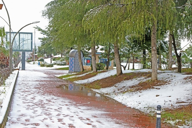 Rize'de kar yağışı etkili oldu 11