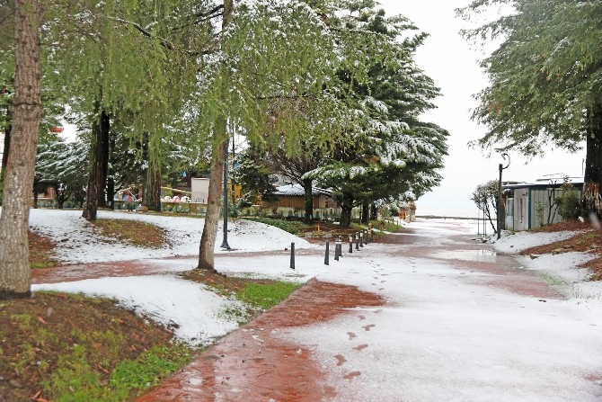 Rize'de kar yağışı etkili oldu 16