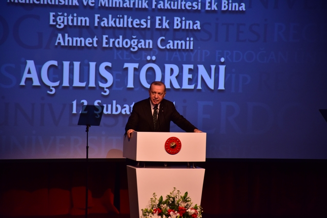 Cumhurbaşkanı Erdoğan, RTEÜ'de 2 Fakültenin Ek Binasının Açılışını  12