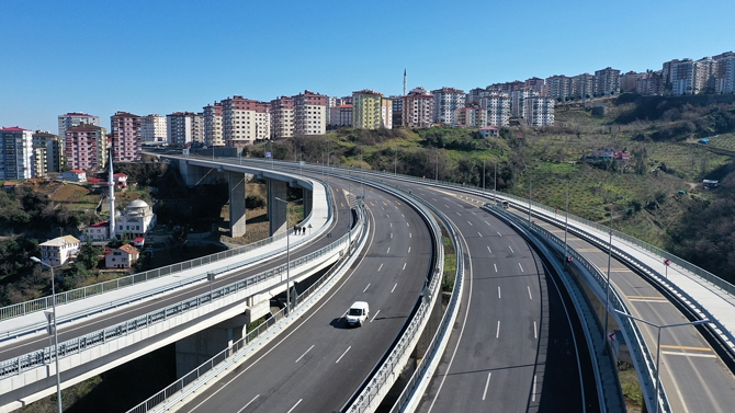 Karadeniz Sahil Yolu'nun Trabzon geçişinde trafiği rahatlatacak pro 5