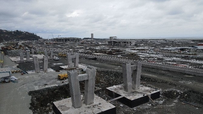 Rize-Artvin Havalimanı inşaatı hız kesmeden devam ediyor 5