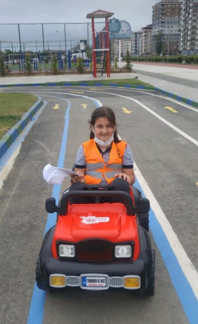 Rize Çocuk Trafik Eğitim Parkında Eğitimler Başladı 16
