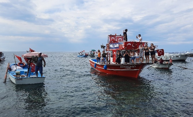 Rize'de "Deniz Kafesli Balık Çiftliği Projesi" Protestosu 8
