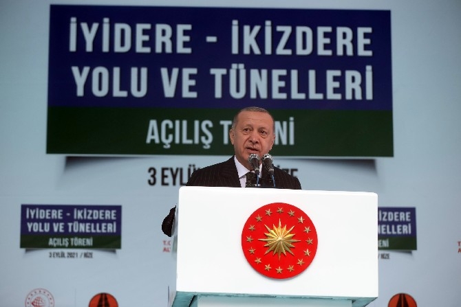 Cumhurbaşkanı Erdoğan İyidere-İkizdere Yolu ve Tünelleri Açılışını Gerçe 43