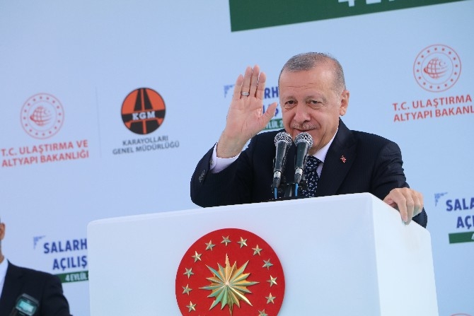 Cumhurbaşkanı Erdoğan Salarha Tüneli'nin Açılışını Gerçekleştirdi 10