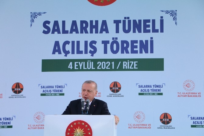 Cumhurbaşkanı Erdoğan Salarha Tüneli'nin Açılışını Gerçekleştirdi 11