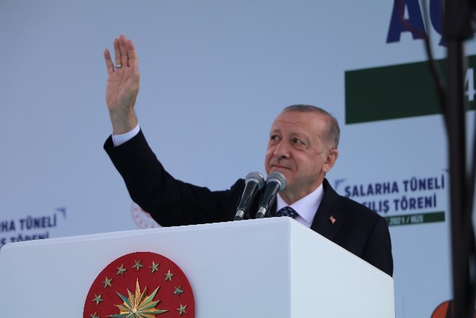 Cumhurbaşkanı Erdoğan Salarha Tüneli'nin Açılışını Gerçekleştirdi 17