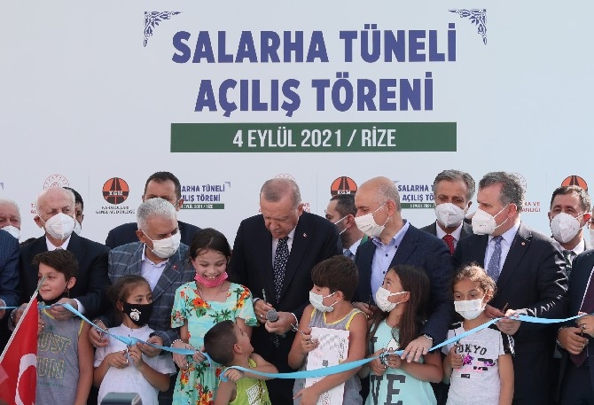 Cumhurbaşkanı Erdoğan Salarha Tüneli'nin Açılışını Gerçekleştirdi 26